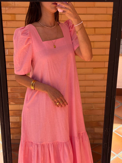 Vestido Midi com Bolsos