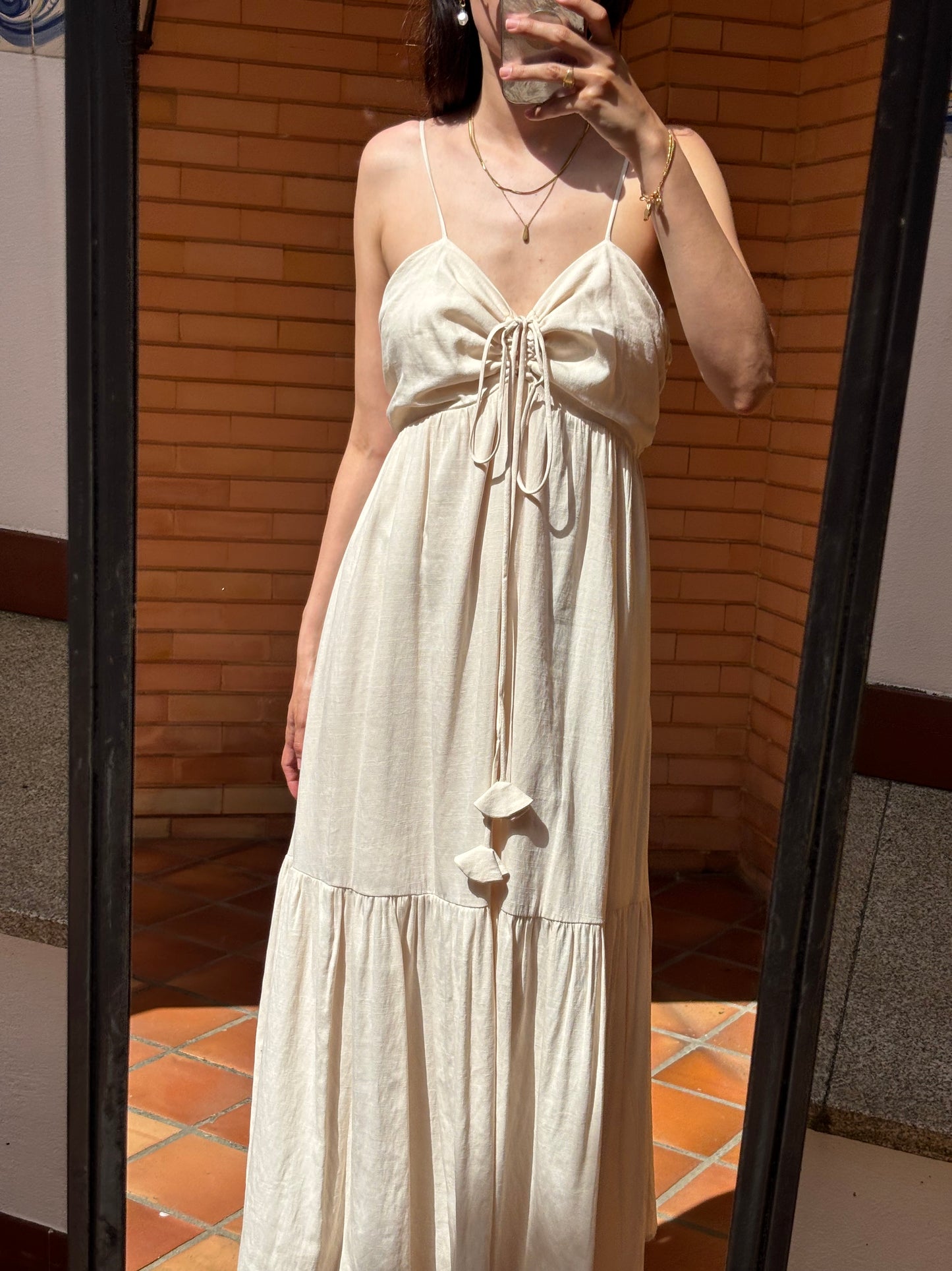 Vestido Maxi Creme