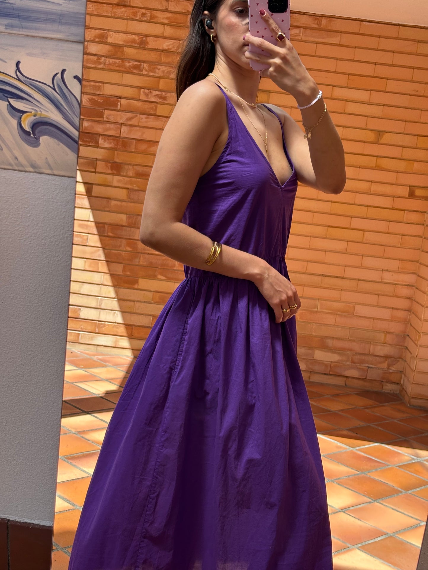 Vestido Midi Alças Benetton com cinto