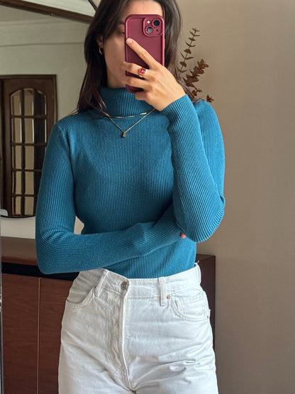 Malha Azul Petróleo Canelada