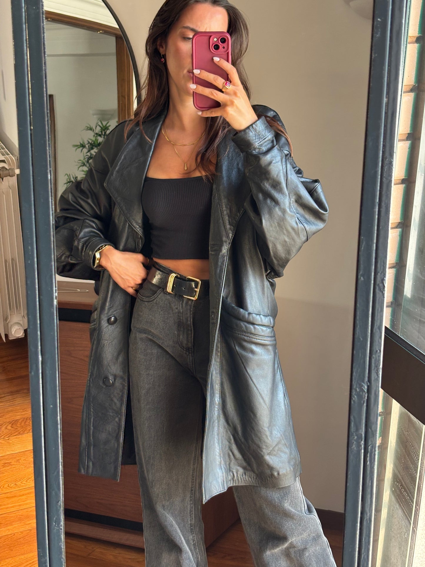 Casacão Vintage em Pele