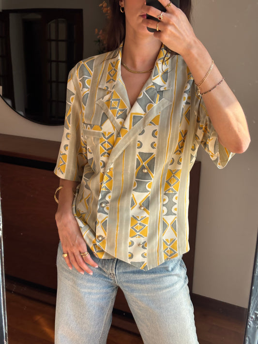 Blusa Vintage Estampada