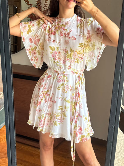 Vestido Floral Costas Abertas