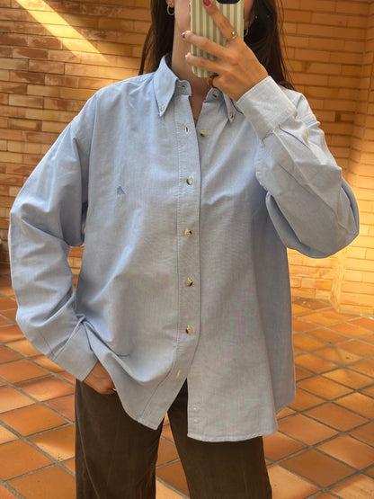 Camisa Quebramar Azul Clássica em Algodão