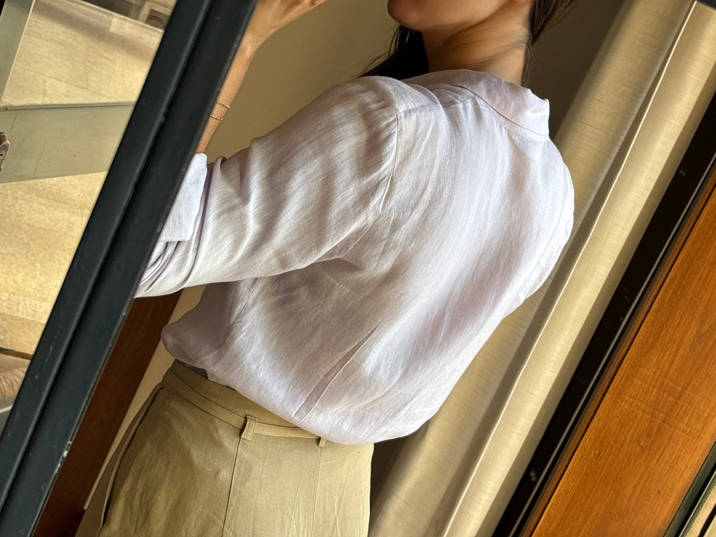 Camisa Lilás 100%Linho
