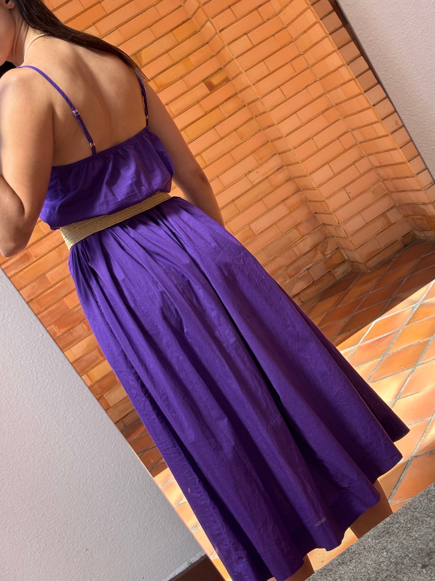 Vestido Midi Alças Benetton com cinto