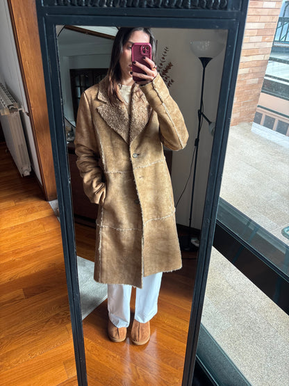 Casaco Shearling Camel Vintage