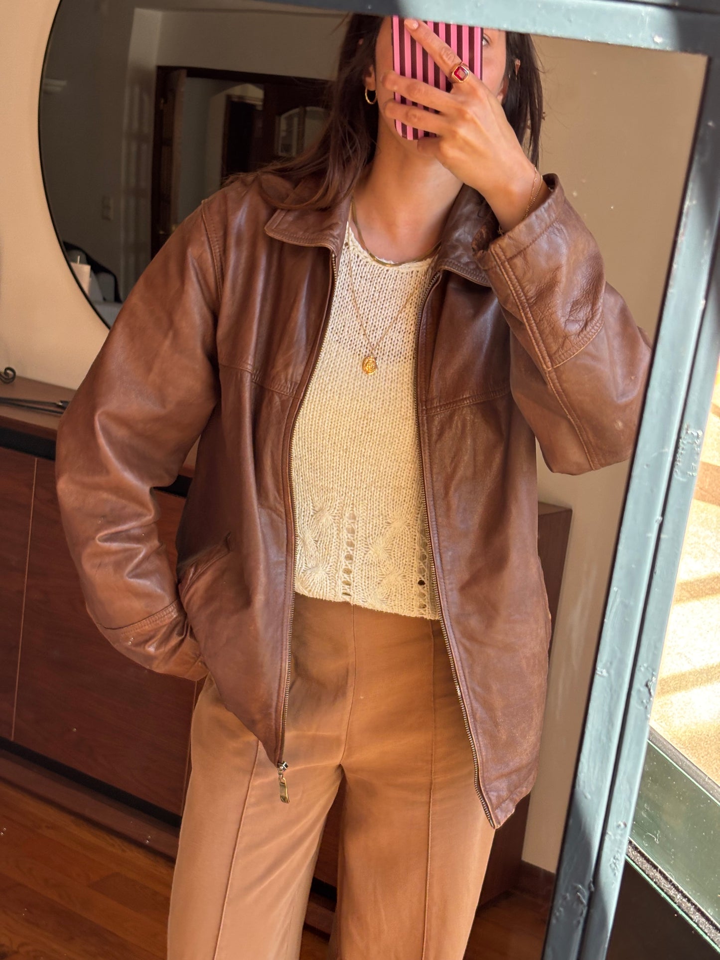 Camel Leather Jacket