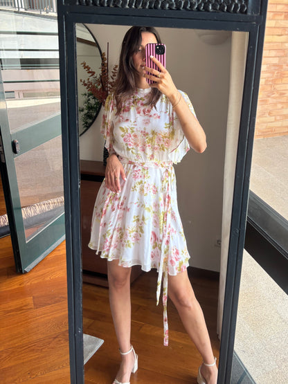 Vestido Floral Costas Abertas