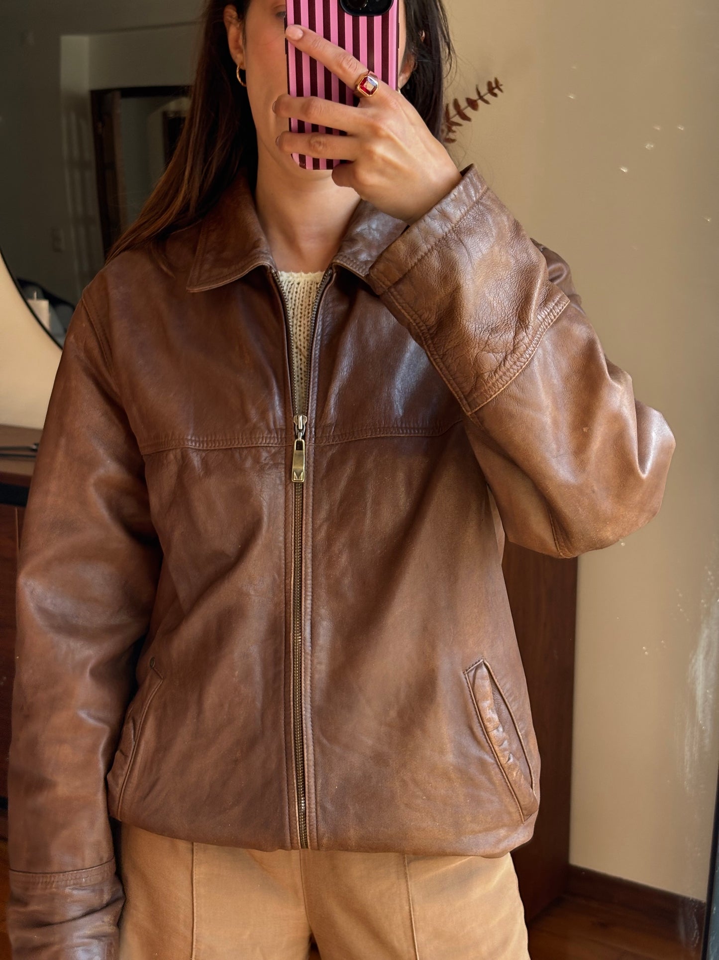 Camel Leather Jacket
