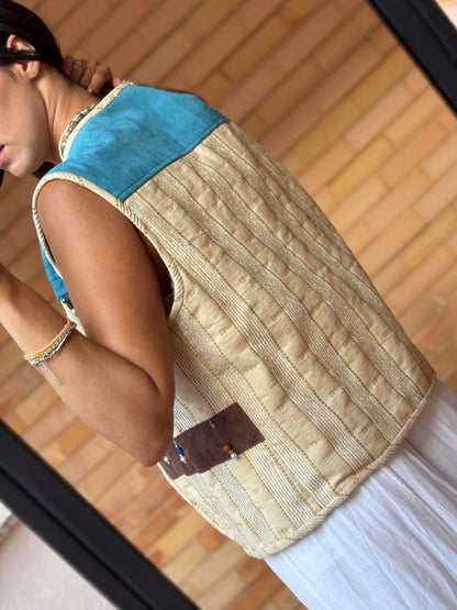 Colete Boho Pormenores Contas