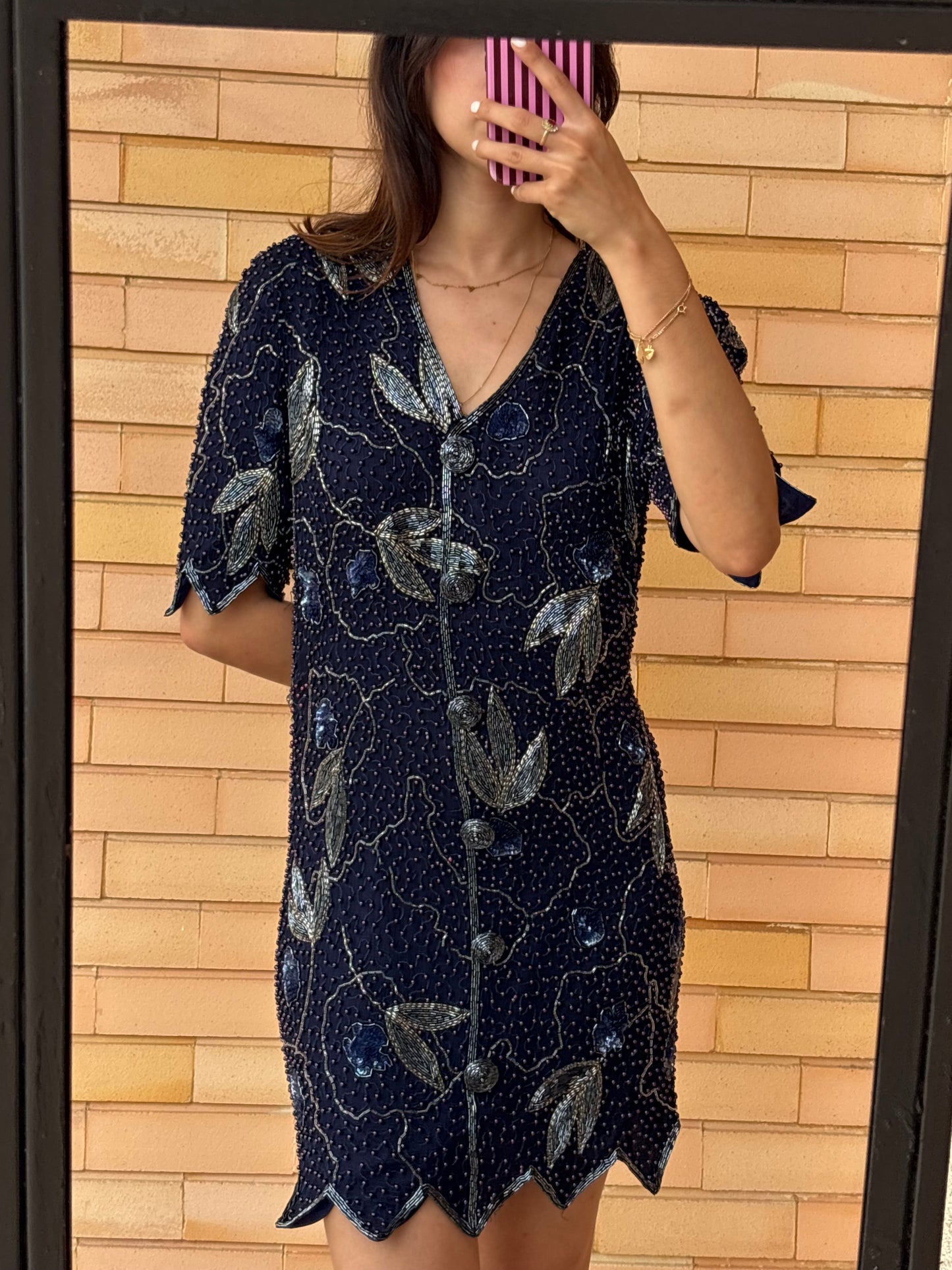 Vestido Lori Ann Montreal em Seda com Missangas