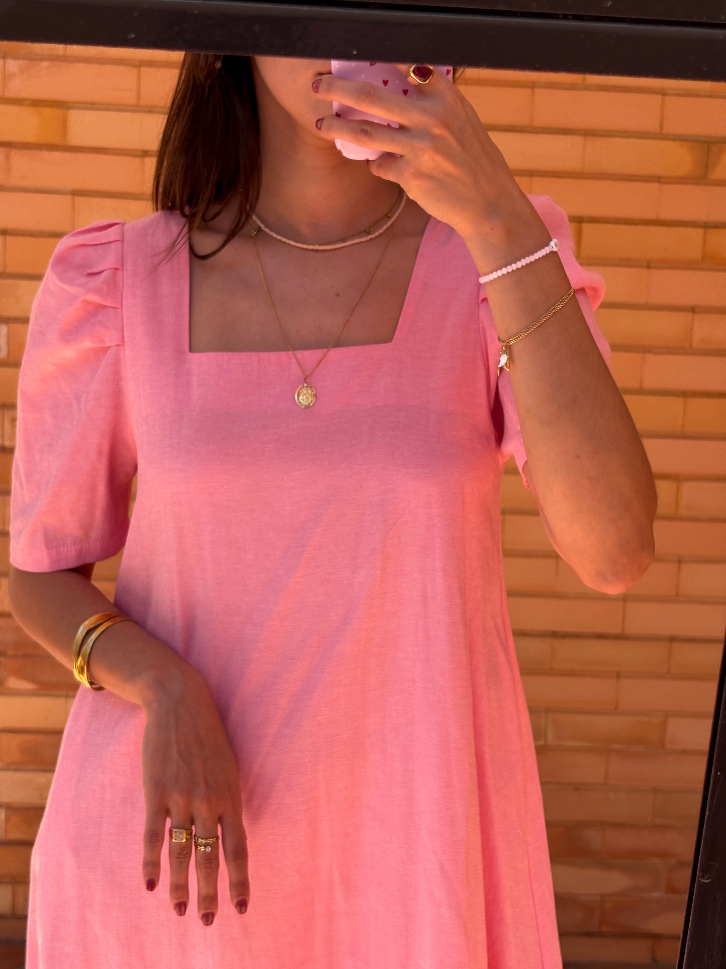 Vestido Midi com Bolsos