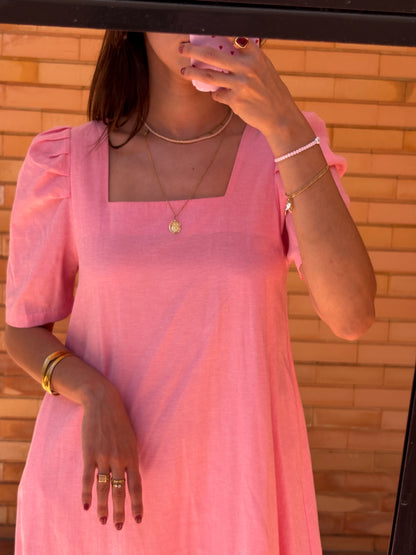 Vestido Midi com Bolsos