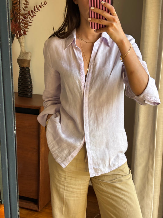 Camisa Lilás 100%Linho