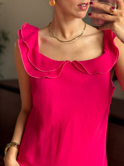 Vestido Midi Hot Pink