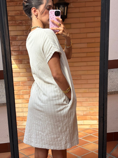 Vestido Creme Algodão