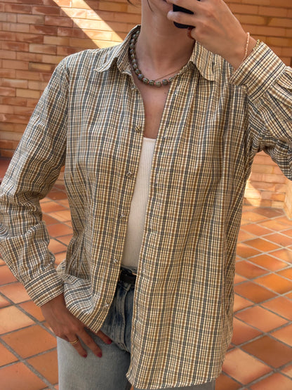 Camisa Xadrez Vintage em Algodão
