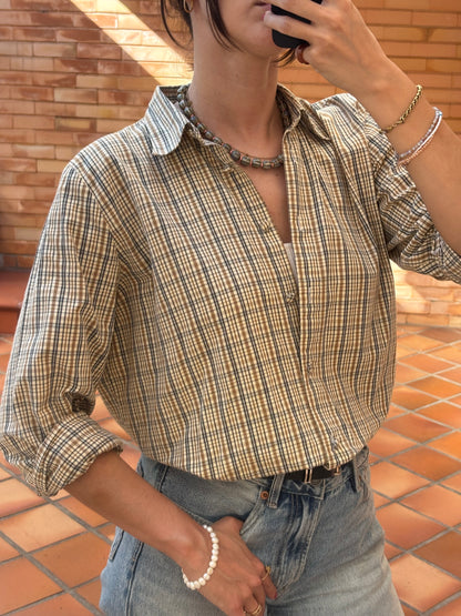 Camisa Xadrez Vintage em Algodão