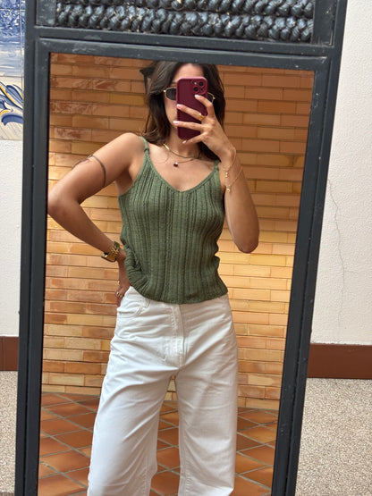 Top Malha Canelado
