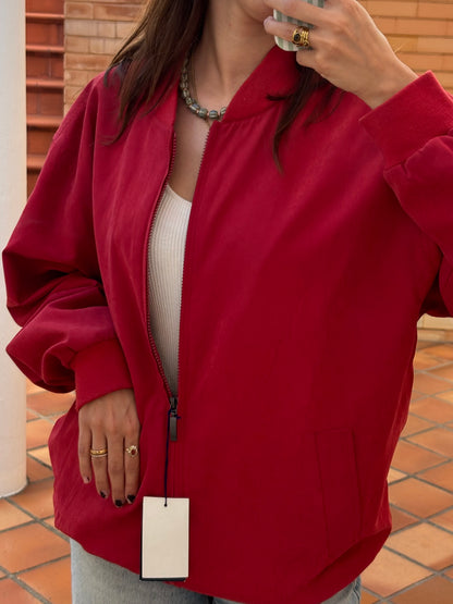 Bomber Vermelho Oversized