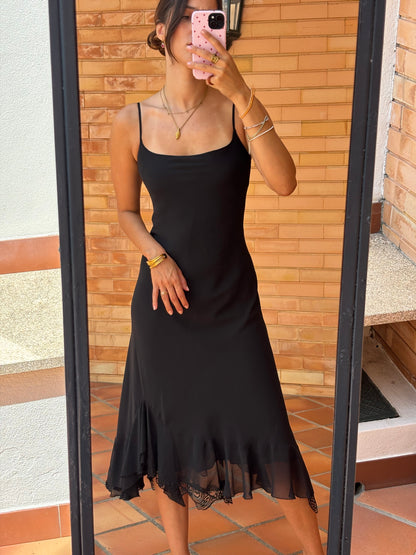Vestido Preto Renda Mango
