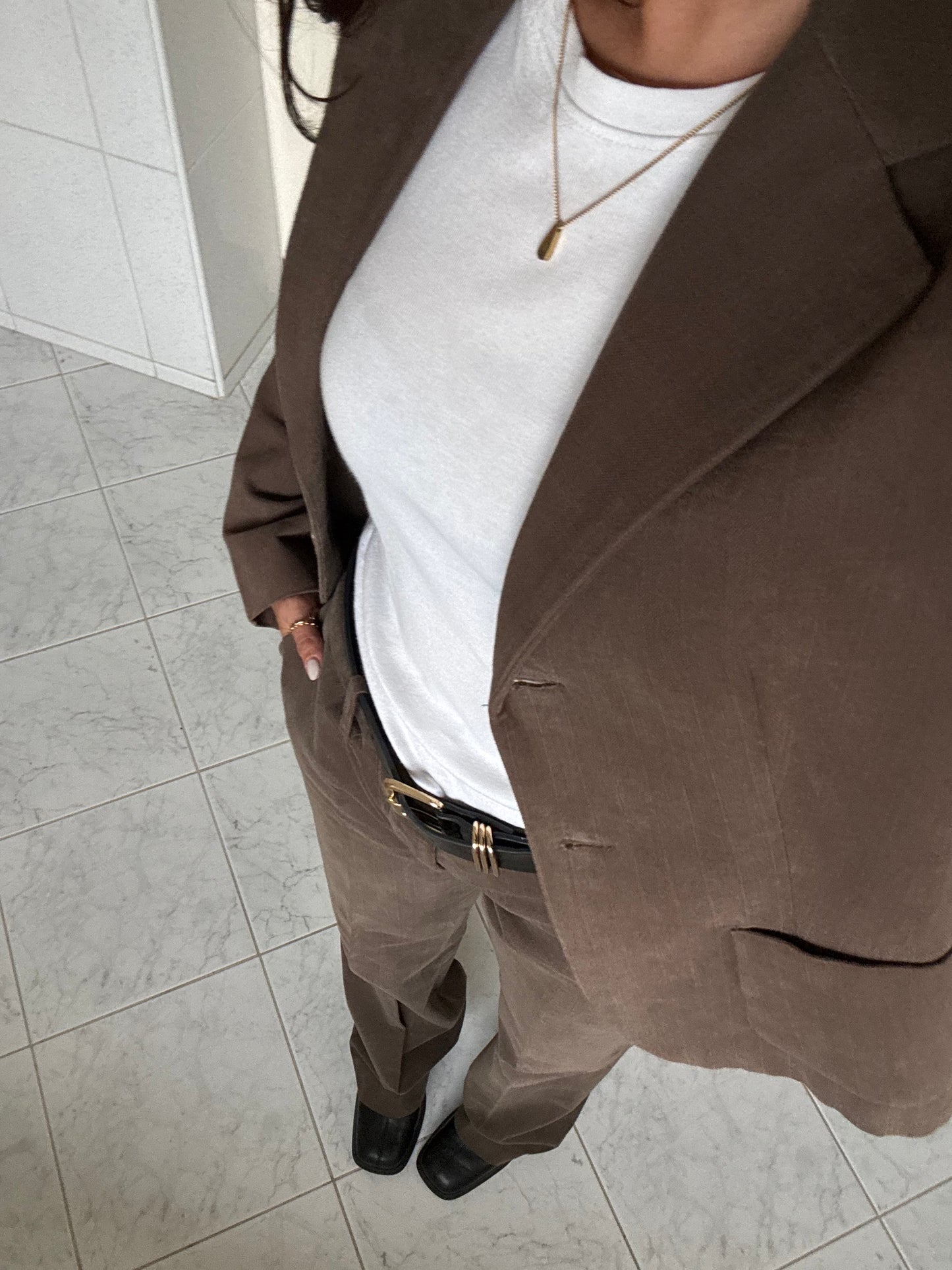 Zara Suit Cotton Brown