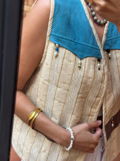 Colete Boho Pormenores Contas