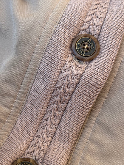 Cardigan Pierre Cardin Bege com Tricot