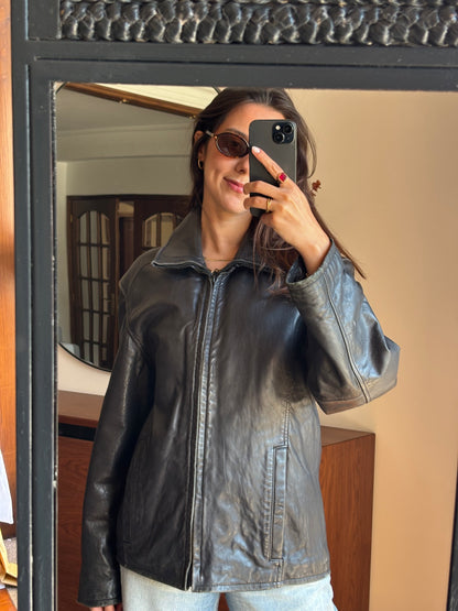 KNOLES & CARTER GENUINE ITALIAN LAMBSKIN LEATHER JACKET
