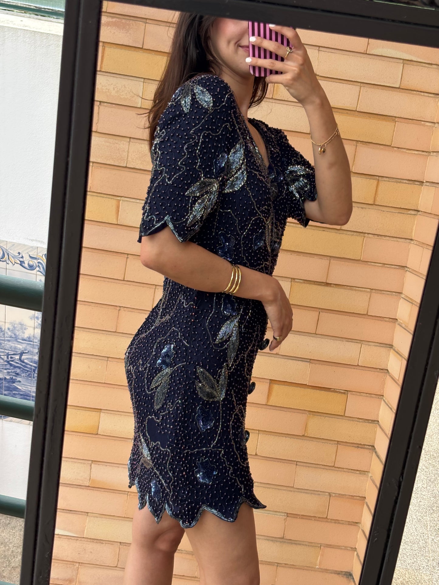 Vestido Lori Ann Montreal em Seda com Missangas