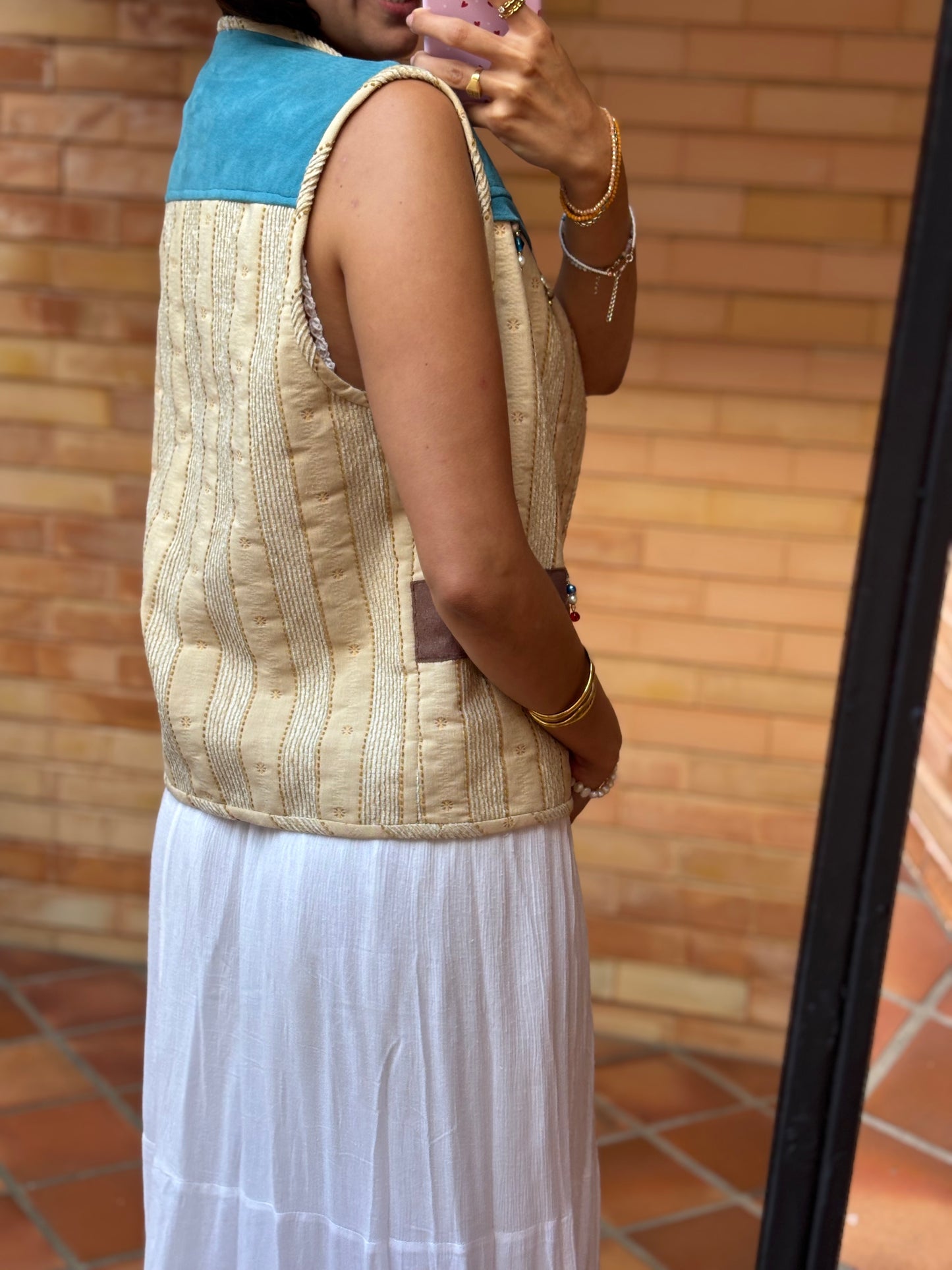 Colete Boho Pormenores Contas