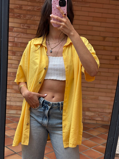 Camisa Vintage Amarela Oversized