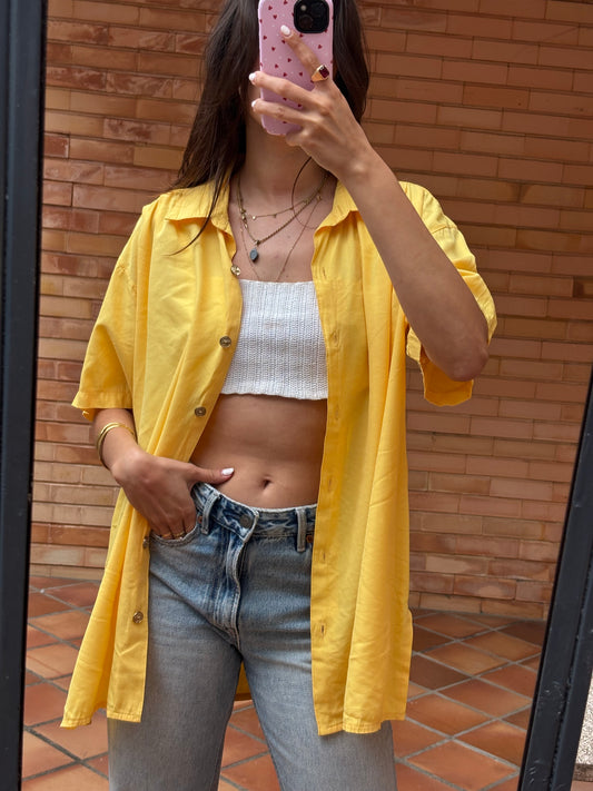 Camisa Vintage Amarela Oversized