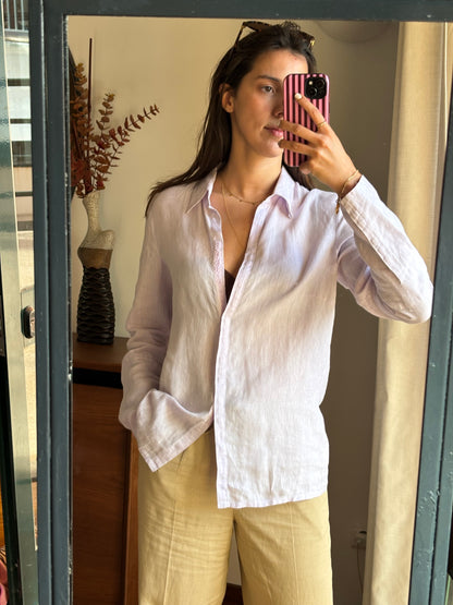 Camisa Lilás 100%Linho