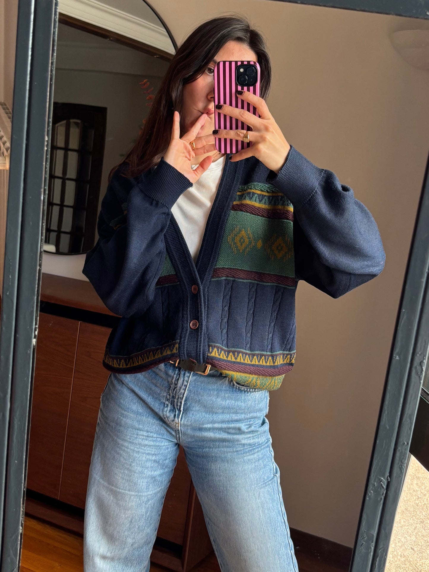 Cardigan Vintage Lã