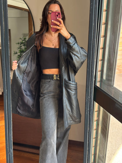 Casacão Vintage em Pele