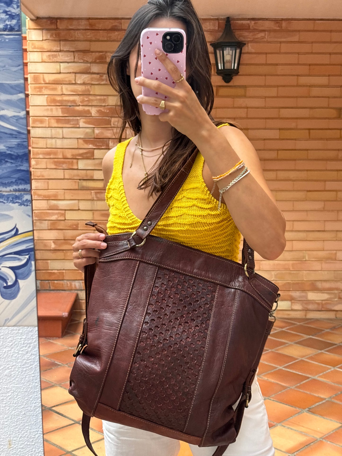 Mala Grande em Pele Genuína