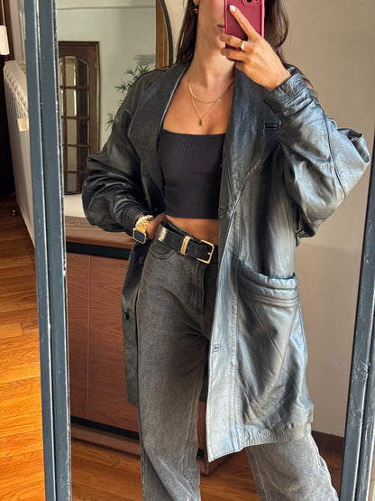 Casacão Vintage em Pele