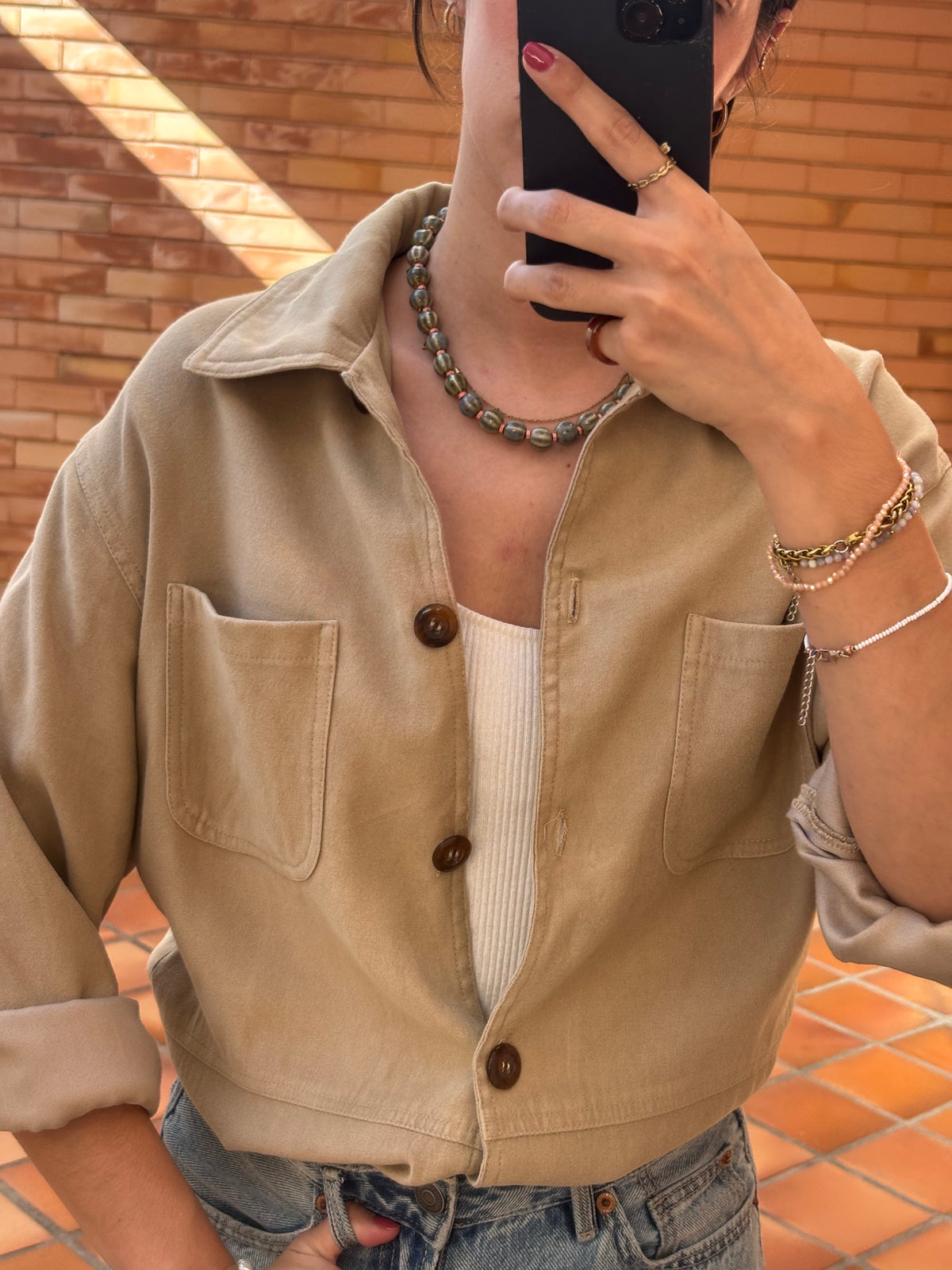 Camisa Bege Vintage