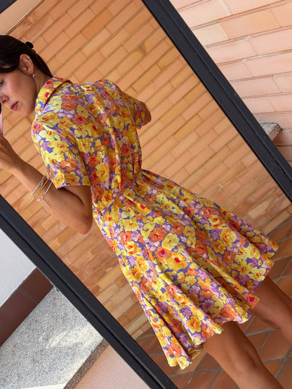 Vestido Estampado Floral Vintage