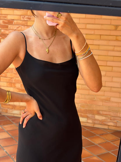 Vestido Preto Renda Mango