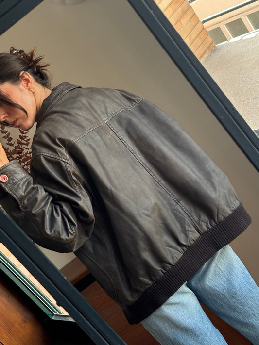 Vintage Brown Leather Jacket