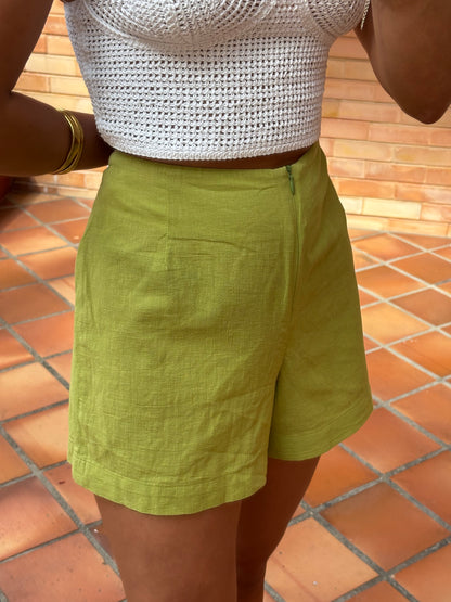 Calções Verde Algodão