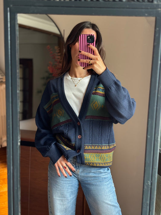 Cardigan Vintage Lã