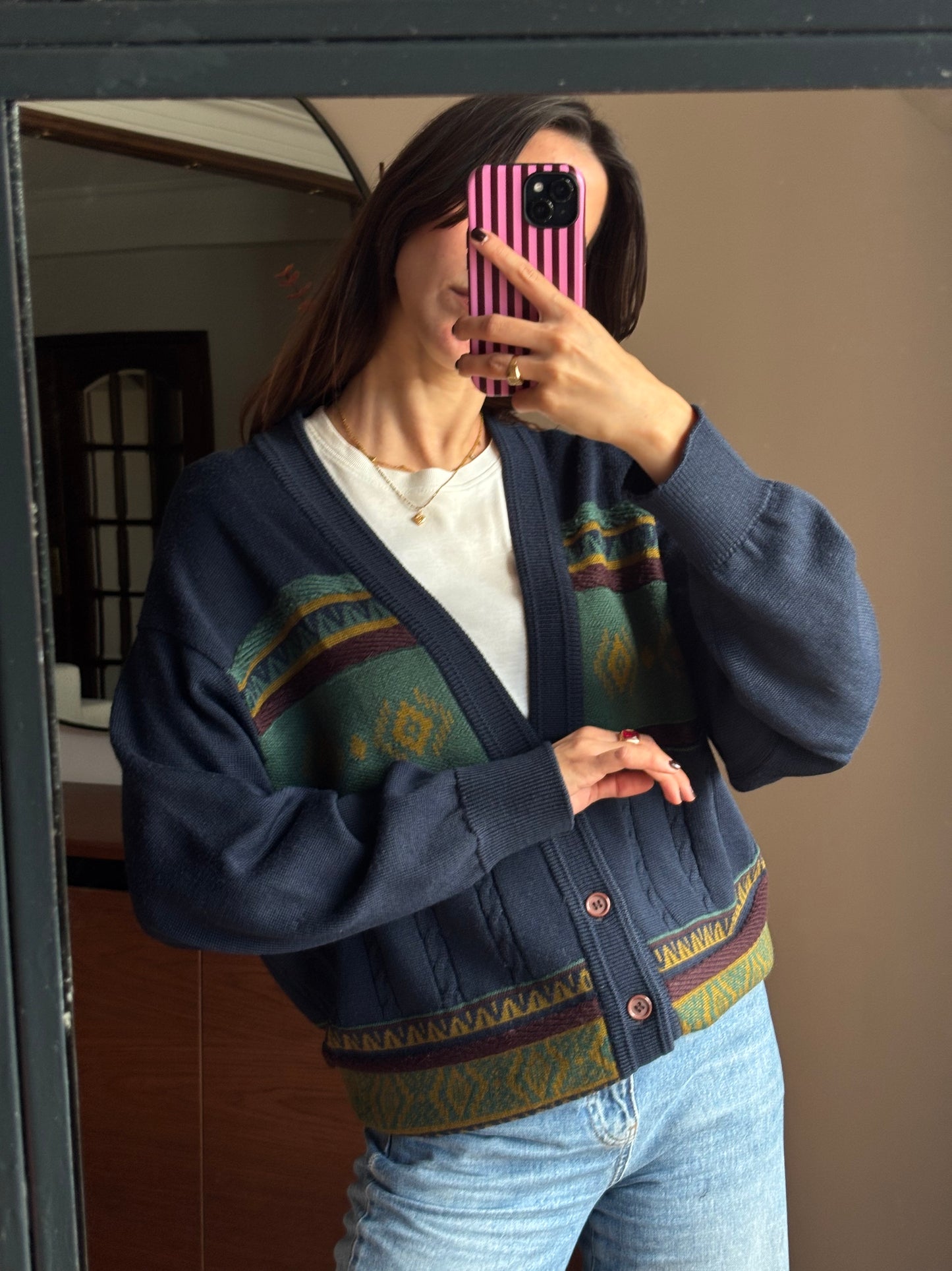 Cardigan Vintage Lã